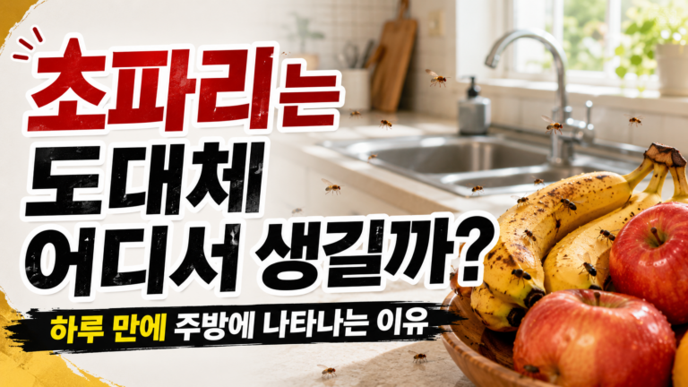 초파리는 도대체 어디서 생길까? 하루 만에 주방에 나타나는 이유