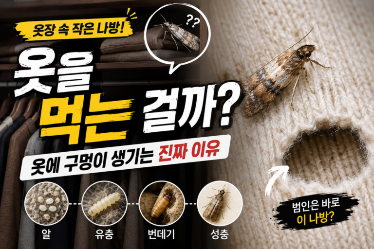 옷장 속 작은 나방이 옷을 먹는 걸까? 옷에 구멍이 생기는 진짜 이유