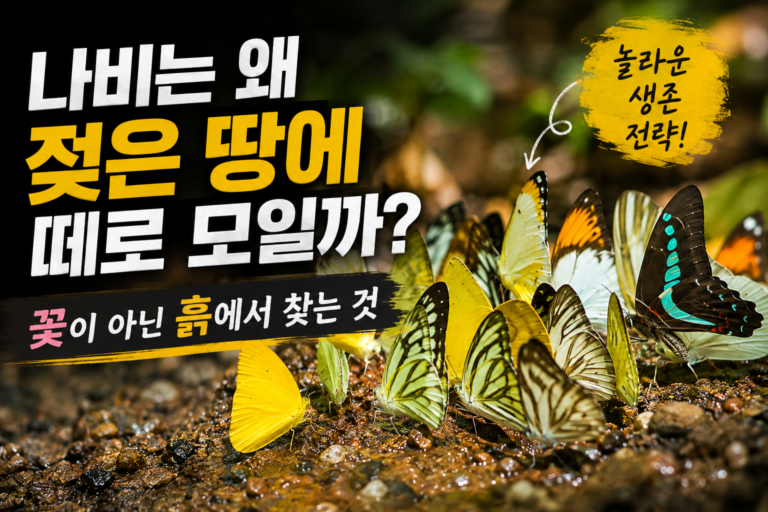 나비가 땅에 모이는 이유