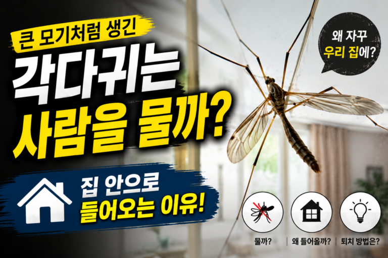 큰 모기 같은 각다귀는 사람을 물까? 구별 방법