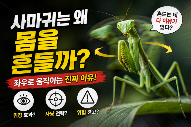 사마귀는 왜 몸을 흔들까? 좌우로 움직이는 이유