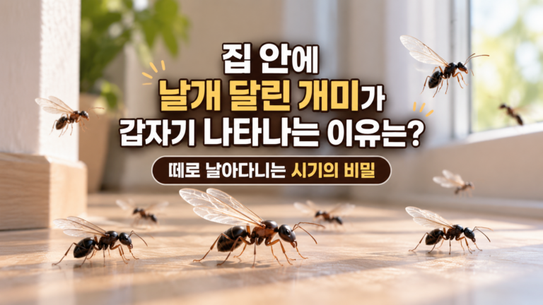 집 안에 날개 달린 개미가 갑자기 나타나는 이유는? 떼로 날아다니는 시기의 비밀