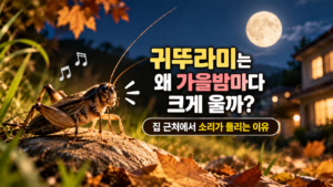 귀뚜라미는 왜 가을밤마다 크게 울까? 집 근처에서 소리가 들리는 이유