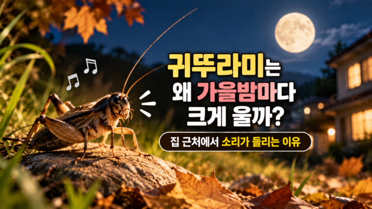 귀뚜라미는 왜 가을밤마다 크게 울까? 집 근처에서 소리가 들리는 이유