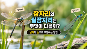 잠자리와 실잠자리는 무엇이 다를까? 날개와 눈으로 구별하는 방법
