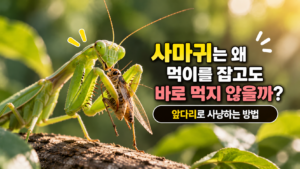 사마귀는 왜 먹이를 잡고도 바로 먹지 않을까? 앞다리로 사냥하는 방법